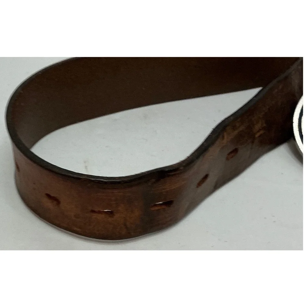 Montana Silversmiths Belt 2nd Amendment Buckle Brown Leather 40 Western USA Made